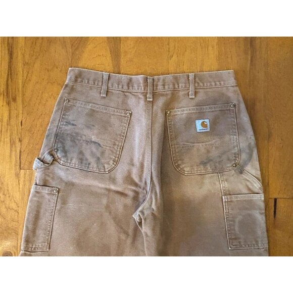 Vintage Carhartt Double Knee Pants Size 34x32/ 34x31 Original Fit B01 BRN USA - Picture 5 of 7